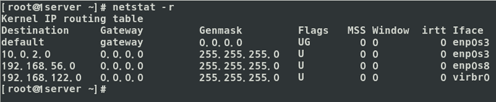 netstat -r